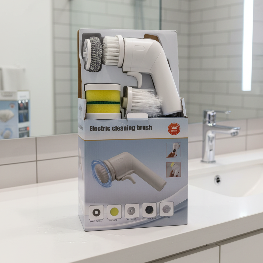 Electric Spin Scrubber  5 in 1 Cordless Cleaning Brush