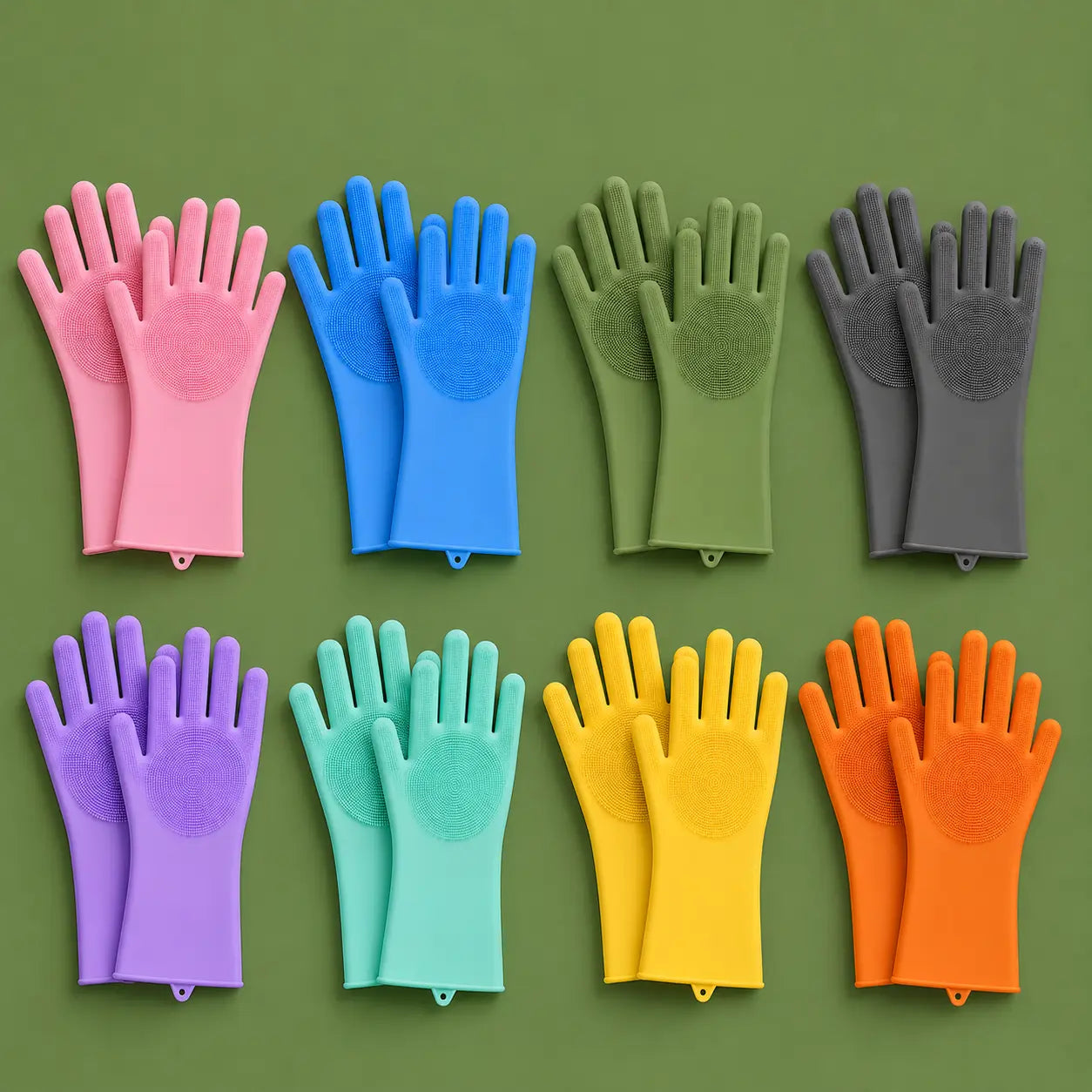 Silicone Scrubbing Gloves Reusable Dish Washing & Cleaning Gloves