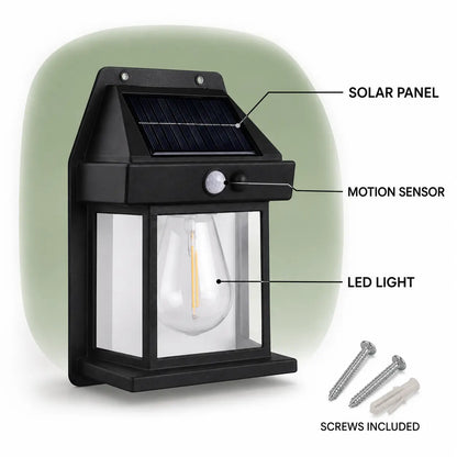 Solar Motion Sensor Wall Light Waterproof Outdoor LED Light