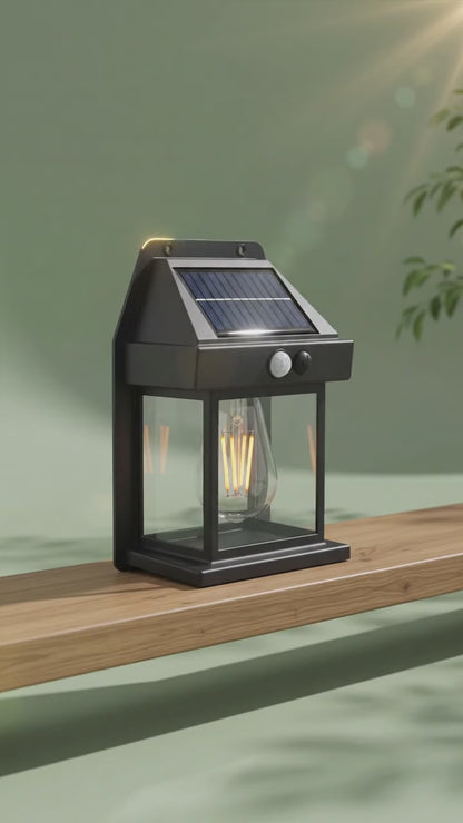 Solar Motion Sensor Wall Light Waterproof Outdoor LED Light